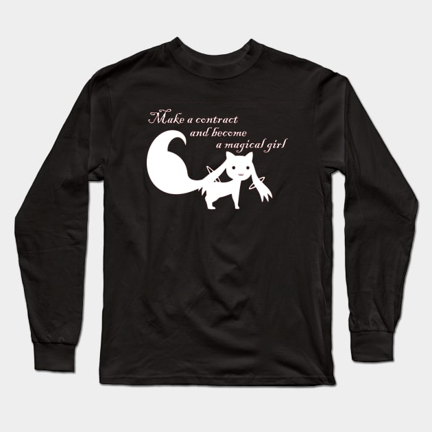 Kyubey Madoka Magica Long Sleeve T-Shirt by OtakuPapercraft